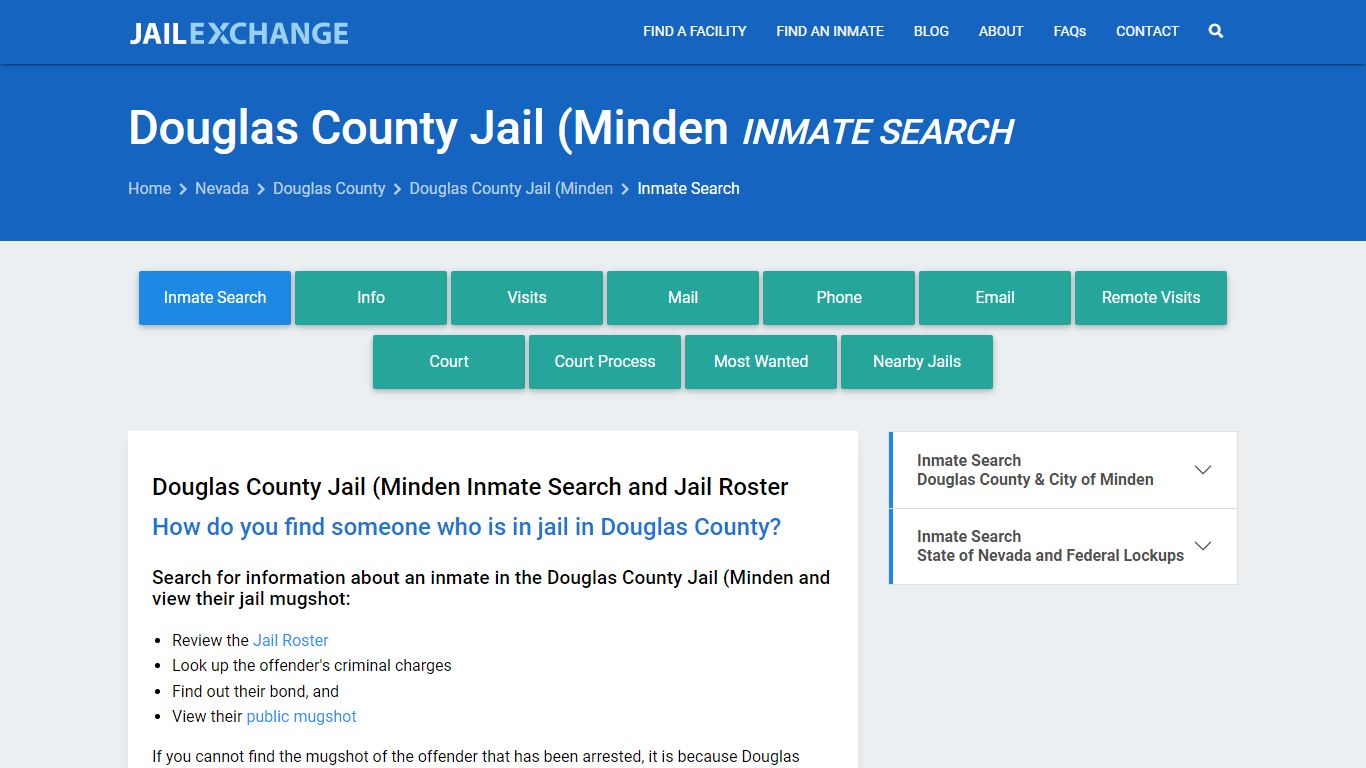 Douglas County Jail (Minden Inmate Search - Jail Exchange